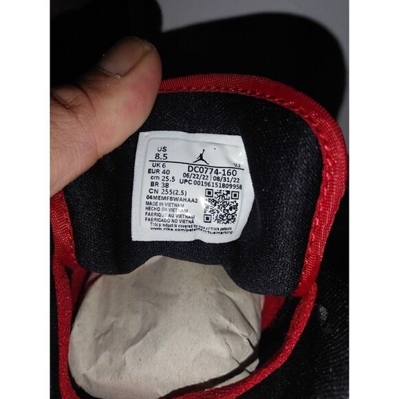 New Jordan 1 women's White Gym Red 2022 - DC0774-160 size 8.5 - Picture 9 of 10